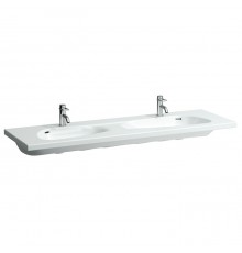 Laufen Palomba Раковина 160x50х4 см, с 1 отв., двойная, цвет: белый. 8.1480.9.000.104.1