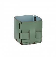 ADJ Корзинка Mini Bottega, 12x12xH13 см., цвет: эвкалипт/небесный. 1013.60/50