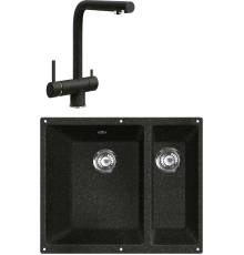 Комплект Мойка Lava U2 basalt + Смеситель SG14 BAS basalt