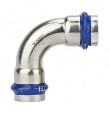 Угольник 90° двухраструбный Varmega Inox Press 42×42 мм. VM710004242
