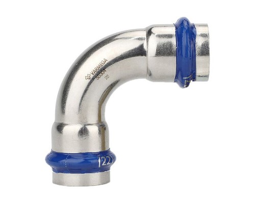 Угольник 90° двухраструбный Varmega Inox Press 42×42 мм. VM710004242