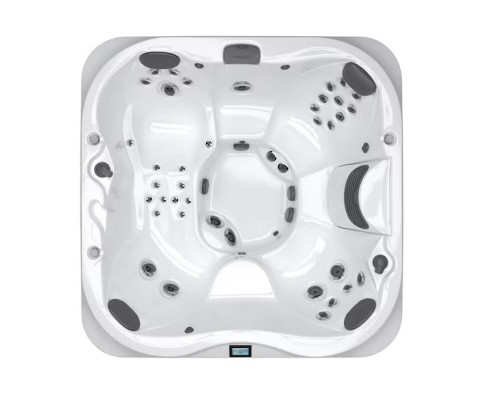 Jacuzzi SPA J335 Минибассейн 214х214х92см, ClearRay PRO3TECT+Ozone, подсветка IR и Red, стереосистема, с крышкой, акрил Platinum, цвет: Brushed Gray. 903002411,  ZP12RU0EWM0