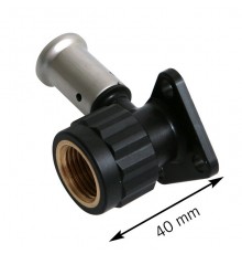 Водорозетка-пресс укороченная Нenco ВР 16x1/2  c черной заглушкой BP04 1/2 . 2PK-1604KBP