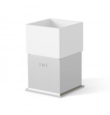 DevonDevon Cube Стакан, настольный, цвет: белый/хром. CUBE303CR