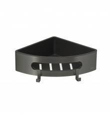 Полка Lemark SHELF LINE 9776048 с крючками, угловая, графит