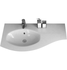 Мебельная раковина Cezares 50153 104х52 L bianco