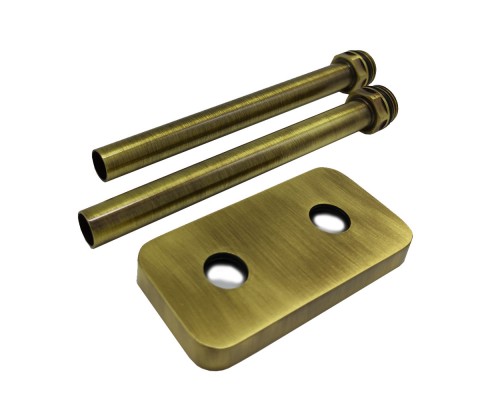 Комплект трубок SR Rubinetterie 15х1,0 с наружной резьбой 1/2х15 и отражателем 50мм, цвет бронза A494-1500ZE15