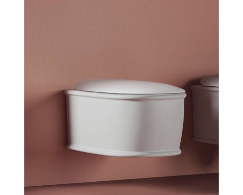 Artceram Atelier Унитаз подвесной, 52х37см, безободковый, с крепежом, цвет: белый матовый. ATV001 05 00 Artceram Atelier Унитаз подвесной, 52х37см, безободковый, с крепежом, цвет: белый матовый. ATV001 05 00