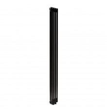 Трубчатый радиатор ТЕПЛОФОРТ ТР2180 ТВ, 4 секции, нижнее подключение ½”, черный мат 200128