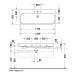 Duravit Happy D.2 Раковина 120x50.5 см, 3 отв., с переливом,  шлифованная, цвет: белый. 2318120025
