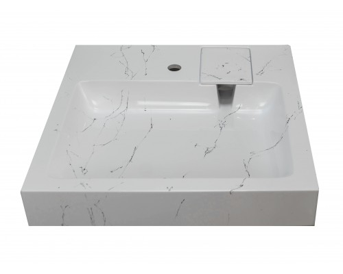 Раковина над стиральной машиной Stella Polar Солярис SP-00001687 60х55 см, белый мрамор