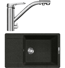 Комплект Мойка кухонная Lava L8.BAS basalt + Смеситель SG05 CR chrome