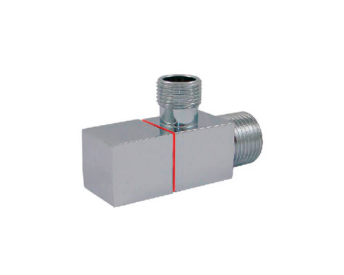 Кран Schlosser Square DN15 1/2 GZ x 1/2 GZ, Хромированный 606000052