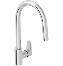 Смеситель для кухни VitrA Flow Soft A43445EXP с выдвижным изливом, хром