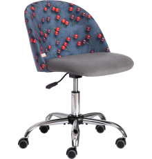 Компьютерное кресло TetChair Melody, ткань botanica 08 cherry, флок серый 29