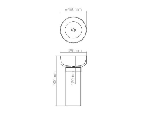 Dea Design Pedestal Basin Раковина 48х48х90см., напольная, без отв., Glasstek, прозрачная смола, цвет: Emerald R3. DD2023 480 R3