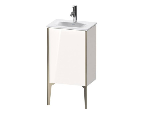 Duravit XViu Тумба подвесная 43x31x59.1см, с раковиной, 1 дверь, (петли слева), цвет: белый глянцевый/champagne matt. 0733450041,  XV9714B1,  XV4068LB122