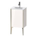 Duravit XViu Тумба подвесная 43x31x59.1см, с раковиной, 1 дверь, (петли слева), цвет: белый глянцевый/champagne matt. 0733450041,  XV9714B1,  XV4068LB122