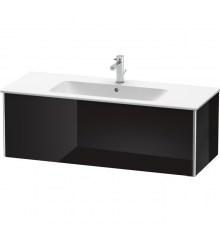 Duravit XSquare Тумба подвесная, 121х47.8х40см, с раковиной, с 1 выдв ящик, цвет: черный глянцевый. 2336120000,  XS407404040