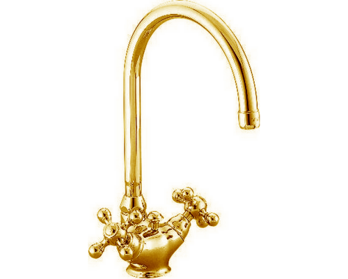 CISAL Arcana Ceramic Смеситель для кухни на 1 отверстие с донным клапаном, цвет: золото. AC00052024