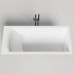 Salini Cascata KIT Ванна встраиваемая, с прямоугольной чашей, 170х75х60см, регулируемые ножки, донный клапан UpDown, сифон S-Stone, цвет: белый матовый. 104323M