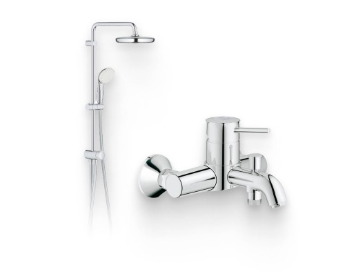Душевой комплект Смеситель Grohe BauClassic 32865000 + Стойка New Tempesta System 26381001 Душевой комплект Смеситель Grohe BauClassic 32865000 + Стойка New Tempesta System 26381001
