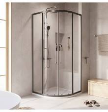 Душевой уголок Cezares Relax RELAX-304-R-2-100-C-GM 100x100, профиль оружейная сталь