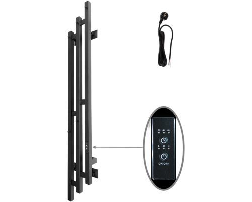 Полотенцесушитель электрический Altasan БризПроф 120х17 черный муар