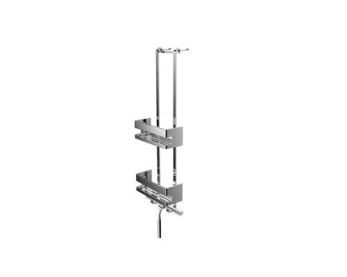 Emco System2 Навесная полка на душевую дверь, 2 корзины, 1 водосгон, подвесной, цвет: хром. 3545 001 27 Emco System2 Навесная полка на душевую дверь, 2 корзины, 1 водосгон, подвесной, цвет: хром. 3545 001 27