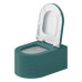 Duravit Millio Унитаз подвесной, 37х57см.,  декор Grooves, крепление в компл., цвет: аквамарин матовый. 250509FA