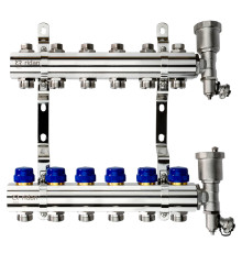 Комплект коллекторов Ридан FHF-6R set с кронштейнами и воздухоотводчиками, 6 контуров 088U0706R