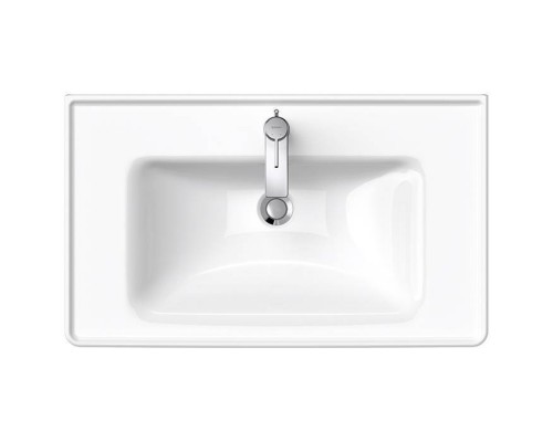 Duravit D-Neo Раковина 80х48см., накладная, с переливом, 1 отв., WonderGliss, цвет: белый. 23678000001