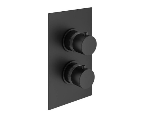 Plumberia Selection IXO Смеситель для душа, встраиваемый, термостатический, на 2 выхода, цвет: черный матовый. XOT5020NO Plumberia Selection IXO Смеситель для душа, встраиваемый, термостатический, на 2 выхода, цвет: черный матовый. XOT5020NO