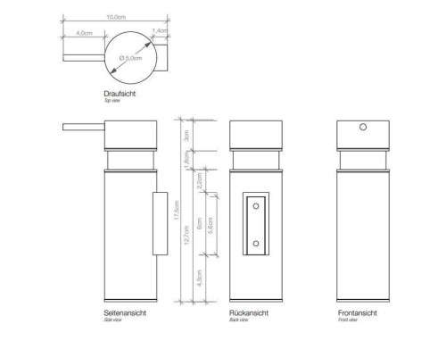 Decor Walther DW 435 Дозатор для мыла, подвесной, цвет: хром. 0843600