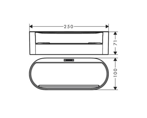 Hansgrohe WallStoris Корзина для хранения глубокая, цвет: матовый черный. 27912670