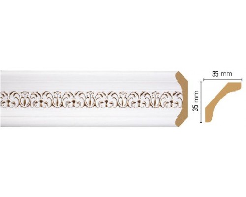 Плинтус потолочный DECOMASTER 167S-118 (35*35*2400мм)