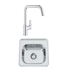 Комплект Мойка Rodi Pio Bar Lux сталь + Смеситель Grohe Eurosmart 30567000