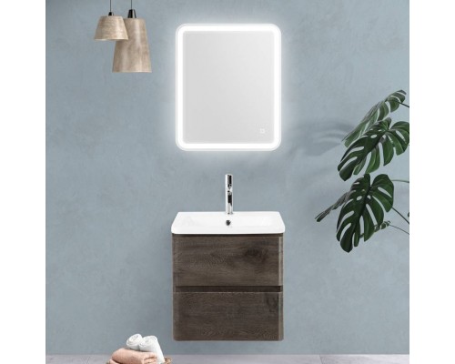 Мебель для ванной комнаты BelBagno Albano-Cer 60 подвесная, robere nature grigio