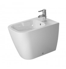 Duravit Happy D.2 Биде напольное 57х35.5см, пристенный вариант, с перел., с 1 отв. под смес., вкл. заглушку для перелива, хром, вкл. крепление Durafix. 2267100000