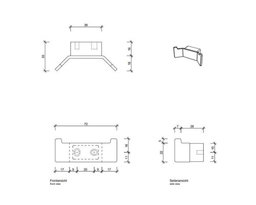 Decor Walther Contract Крючок, двойной, цвет: хром. 0650400 Decor Walther Contract Крючок, двойной, цвет: хром. 0650400
