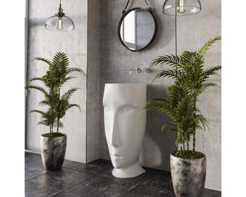 Kerasan Artwork Moloco Раковина 45х51х94.5 см, без отв., напольная, слив в пол, цвет: белый. 474001,  756830