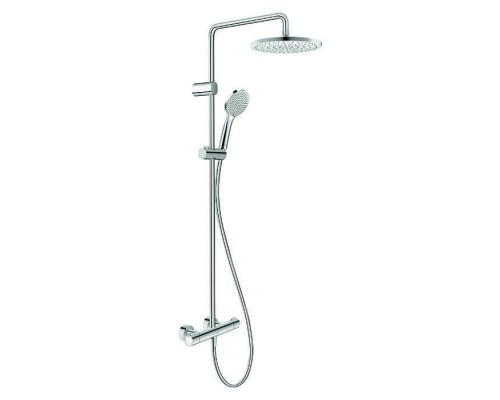 Duravit Wave Душевая система с термостатом, ручной душ с регулировкой высоты, душевой шланг 1600 мм, ручной душ 3 режима 110 мм, цвет: хром. WA4280008C10 Duravit Wave Душевая система с термостатом, ручной душ с регулировкой высоты, душевой шланг 1600 мм, ручной душ 3 режима 110 мм, цвет: хром. WA4280008C10