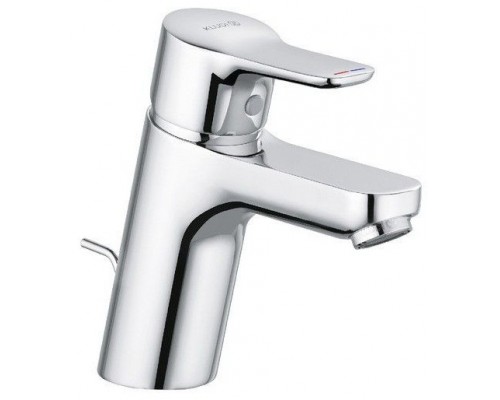 Kludi 37 282 0565 PureEasy Смеситель для раковины 70 мм, со сливным гарнитуром, 7 л/мин 372820565