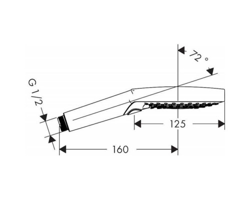 Hansgrohe Raindance Select S 120 3jet Ручной душ, 3 режима струи, цвет: хром. 26530000