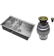 Комплект Мойка Zorg Inox R 78-2-51 R + Измельчитель ZR-75 D BRONZE