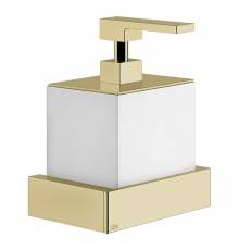 Gessi Inverso Accessories Дозатор для жидкого мыла, подвесной, цвет: белый/Brass Brushed PVD. 20813#727