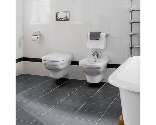 VilleroyBoch Hommage Сиденье с крышкой для унитаза, SoftClose, цвет: белый/нержавеющая сталь. 8809S1R1