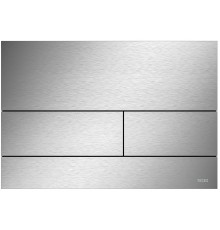 TECEsquare II 9240830 Панель смыва, 2 объёма, 220х150х3 мм, металл, против отпеч., шлиф. нерж. сталь 9240830