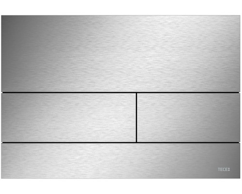 TECEsquare II 9240830 Панель смыва, 2 объёма, 220х150х3 мм, металл, против отпеч., шлиф. нерж. сталь 9240830