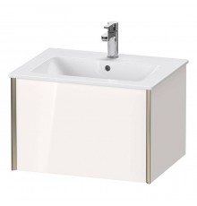 Duravit XViu Тумба подвесная 61x48x40см, с раковиной, 1 ящик, цвет: белый глянцевый/champagne matt. 2336630000,  XV40250B122